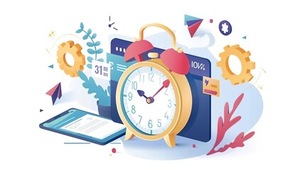 A clock is ticking. Time is running out. You need to hurry up and finish your work.