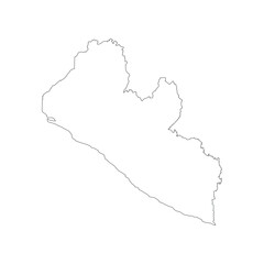 liberia map icon illustration design
