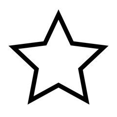 star outline, star icon button, simple star design element