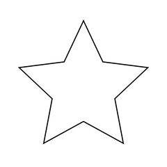 star outline, star icon button, simple star design element