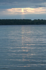 beautiful sunrise at the lake