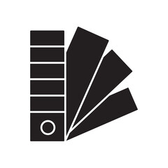 Pantone vector flat black icon. simple trendy style illustration on white background..eps