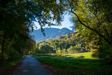 Fall or Autum in the Walgau Valley, State of Vorarlberg, Austria