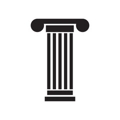 Antique column vector icon. Pillar, Ionic column simple flat trendy style illustration on white background..eps