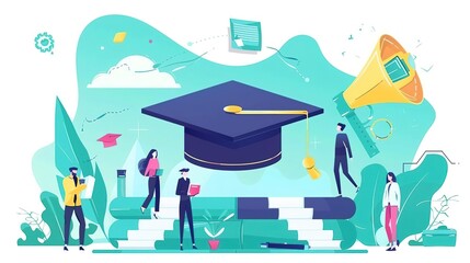 Fototapeta premium Education is the key to success.