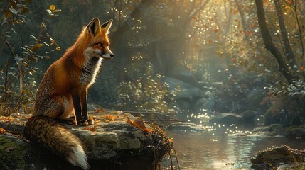 Amidst Mountain's Quiet, Fox Reflects Serenity
