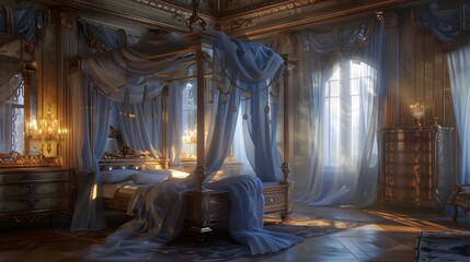 Elegant Master Suite Inspired by Classic French Chteau Design