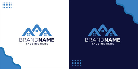 Creative Real Estate Logo, Home, Design Inspiration, Illustration, Vector
