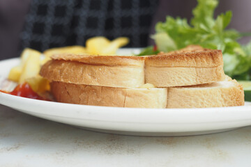 sandwich or toast with toasted bread slices,