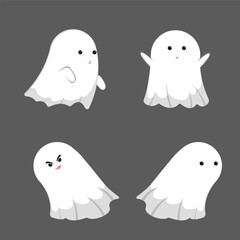 Cute little ghost haunted, ghost expression