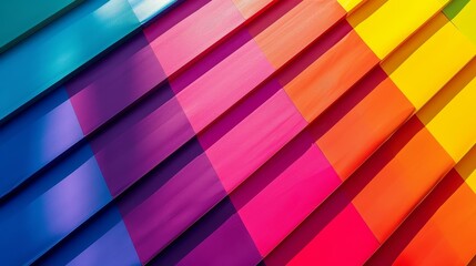 Obraz premium Bright Pride backdrop with Love is Love and rainbow accents.