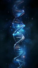 Obraz premium 3D rendering of double helix DNA structure