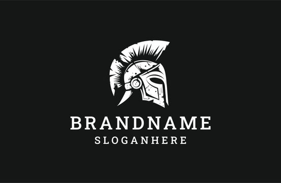 Spartan logo design template vector illustration