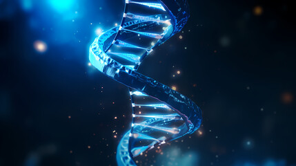 Obraz premium 3D rendering of double helix DNA structure
