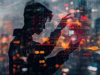 Unreal People Touching Electronic Screens