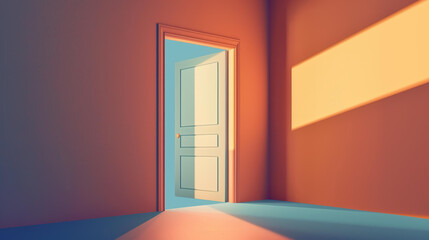 A door that looks solid yet unexpectedly bends when pressure is applied.