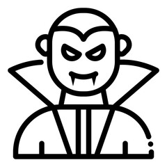 Dracula Icon in Line Style