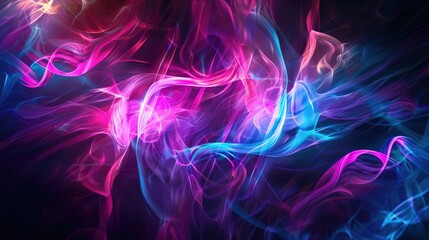 Background with glowing neon effect on a black backdrop