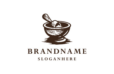 Herbal logo design template vector illustration