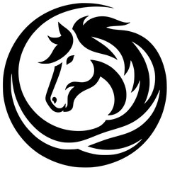 Horse head silhouette