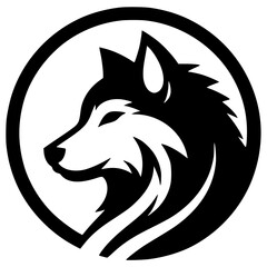 Wolf head silhouette