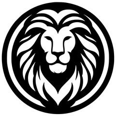 Lion head silhouette