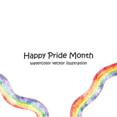 watercolor pride month elements, lgbt watercolor. Pride month