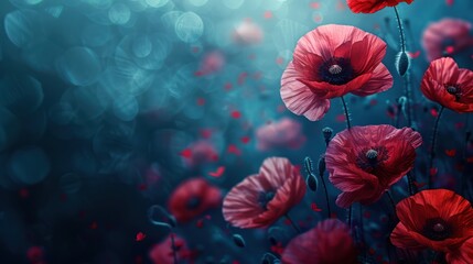 Poppies of Remembrance: Anzac Day War Victims Banner