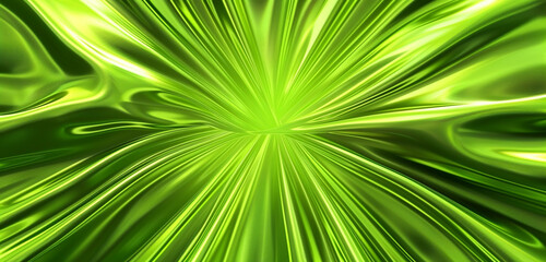 Obraz premium Vibrant lime green dynamic summer morphing art.