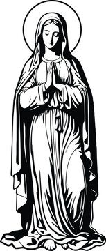 recommend clip art: blessed virgin mary praying