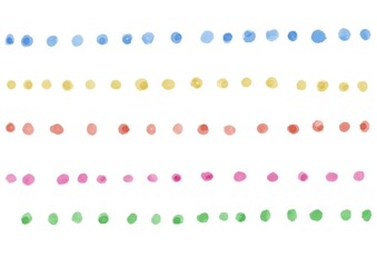 カラフルな水玉ラインのラインセット
