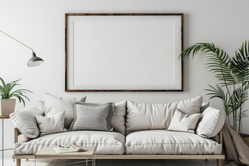 Blank Poster Mock Up Frame, Generative AI