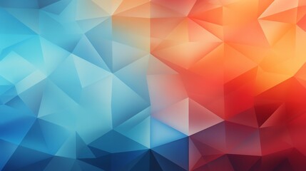 Obraz premium Blue and orange geometric shapes with a gradient.