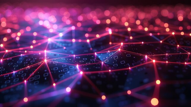 Stunning image of glowing network.