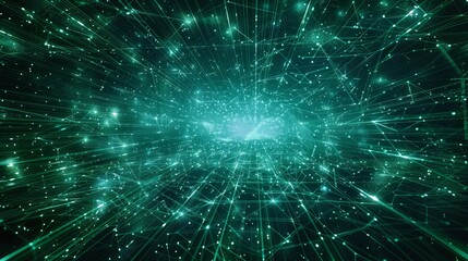 Digital Grid Online Network: A photo illustrating a digital grid in an online network