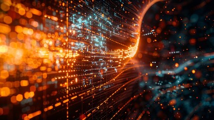 Obraz premium Scientific Visualization Mathematical Model: A 3D representation of a mathematical model used in scientific