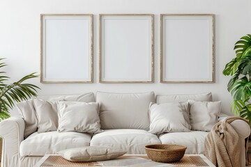 Blank Poster Mock Up Frame, Generative AI