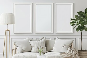 Blank Poster Mock Up Frame, Generative AI