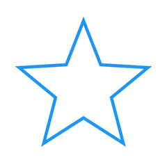 Star outline icon button and design element