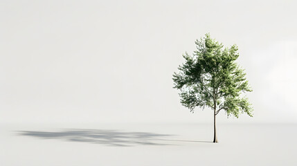 Obraz premium Tree on a white background isolated : Generative AI