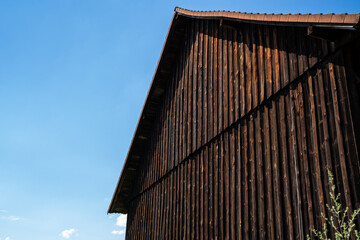 Wooden barn in the country 