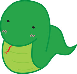 かわいいヘビのイラスト
