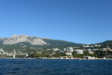 View from the Black Sea to Gaspra, Yalta, Crimea