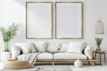 Blank Poster Mock Up Frame, Generative AI