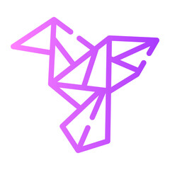 origami Line Gradient Icon