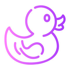 rubber duck Line Gradient Icon