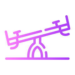 seesaw Line Gradient Icon