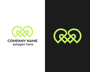 Letter WD monogram icon logo design template