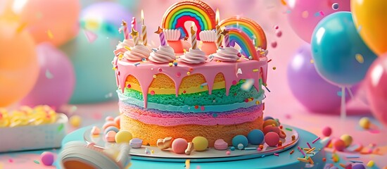 birthday cake and candles