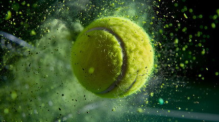 Tennis Ball Collision: The Moment of Impact 